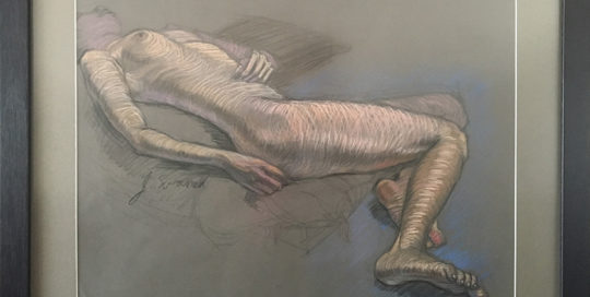 Oil Pastel Nude Study - Joe Swanek Artist